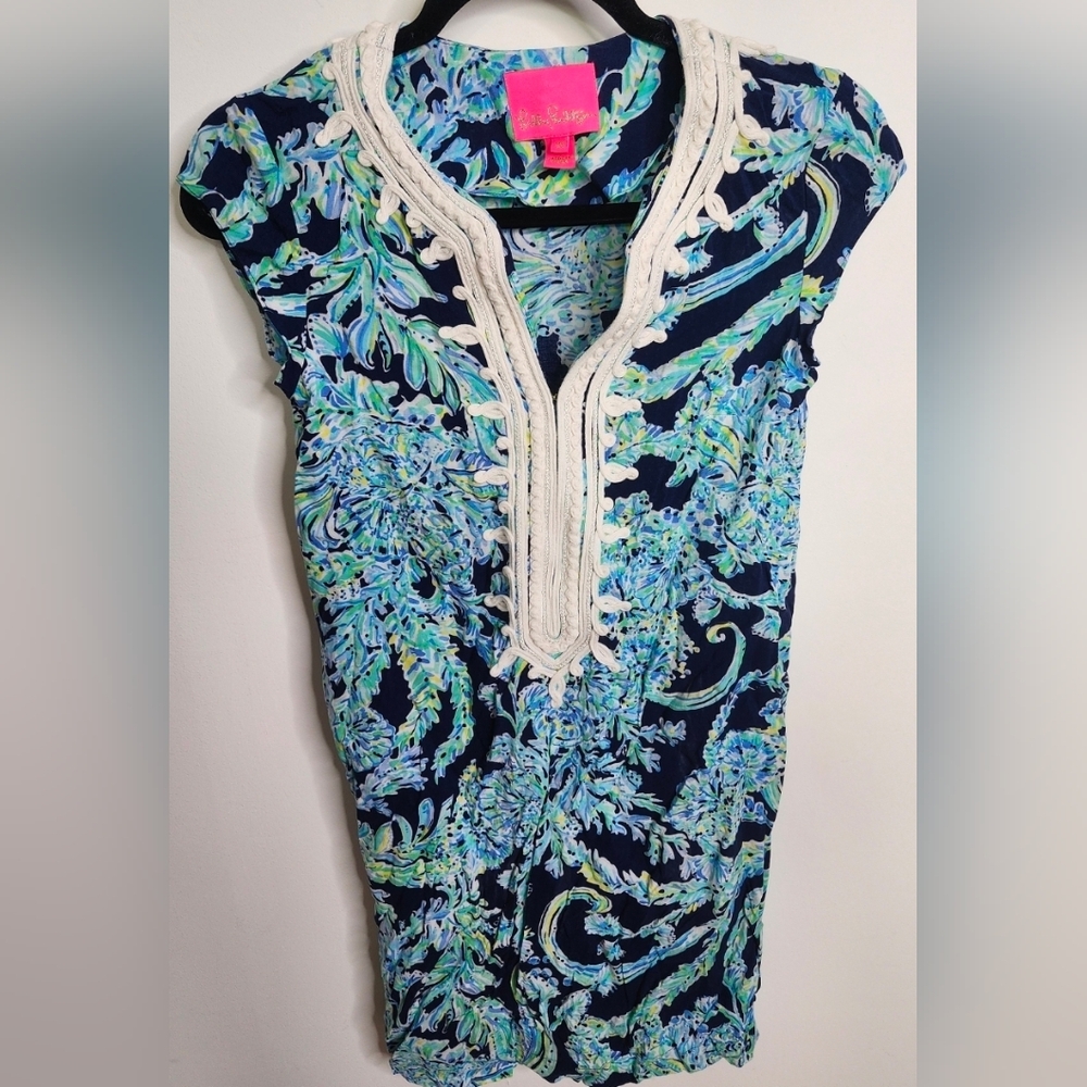 Madia Tunic Dress, Sea Pattern, XS